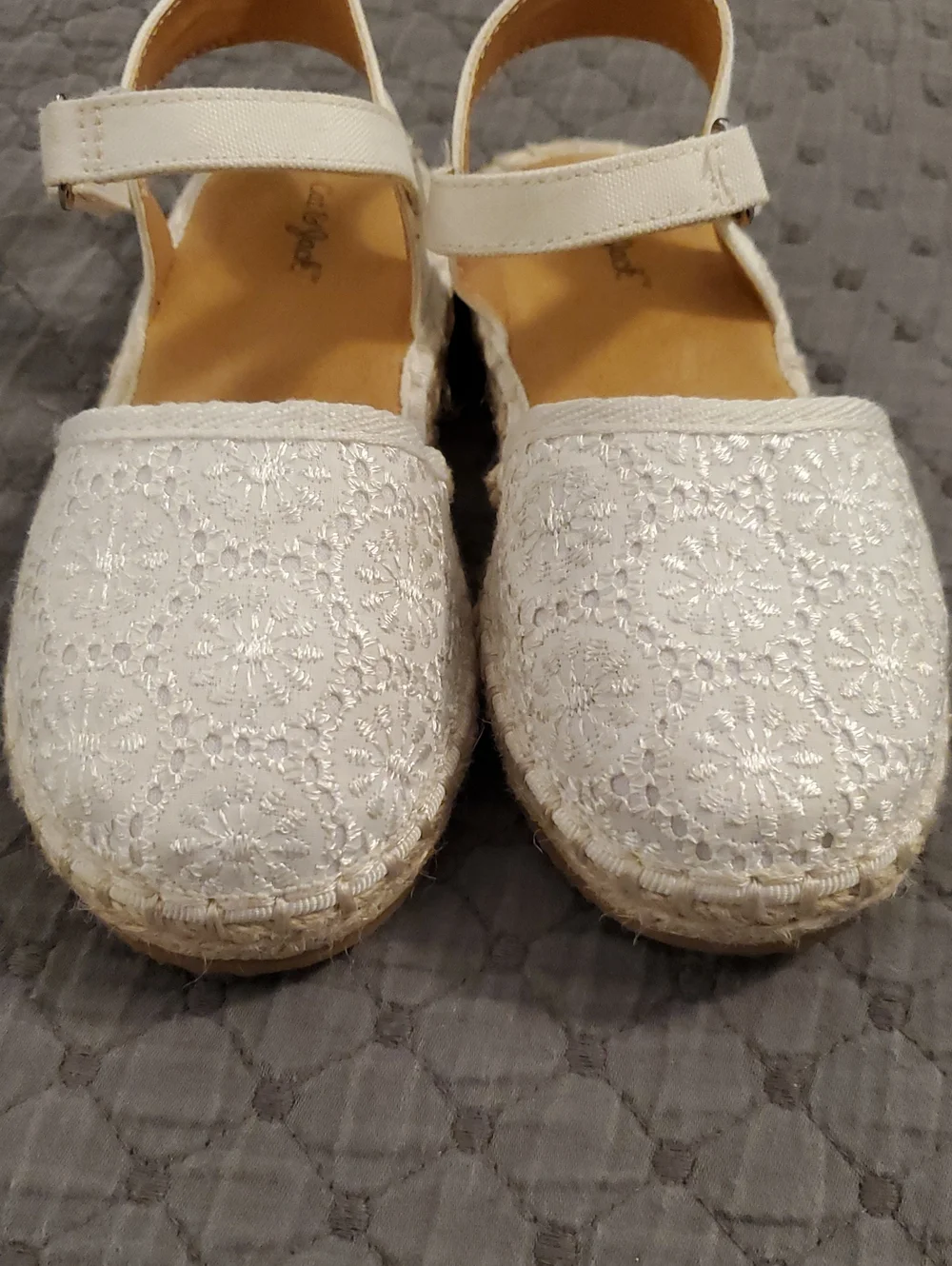 Cat & Jack White Lace Espadrilles Size 10